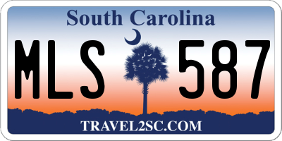 SC license plate MLS587