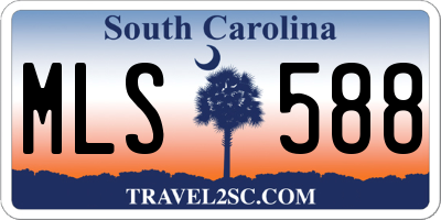SC license plate MLS588