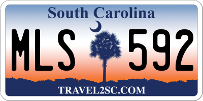 SC license plate MLS592