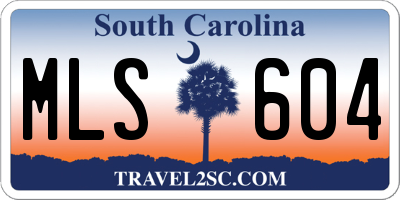 SC license plate MLS604
