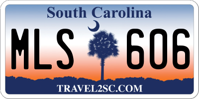 SC license plate MLS606