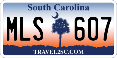 SC license plate MLS607