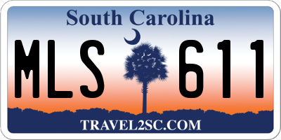 SC license plate MLS611