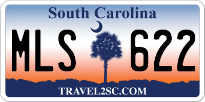 SC license plate MLS622