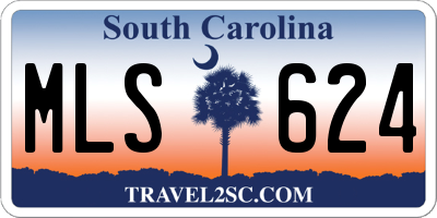 SC license plate MLS624