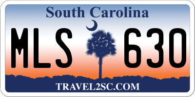 SC license plate MLS630