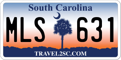 SC license plate MLS631