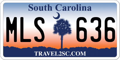 SC license plate MLS636