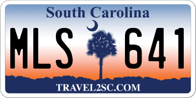 SC license plate MLS641