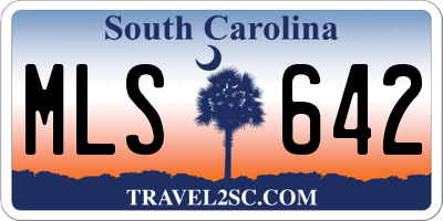 SC license plate MLS642