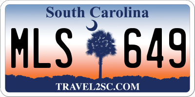 SC license plate MLS649