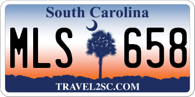SC license plate MLS658