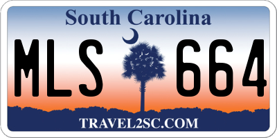 SC license plate MLS664