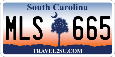 SC license plate MLS665