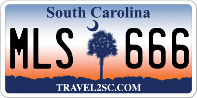 SC license plate MLS666