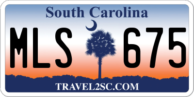 SC license plate MLS675