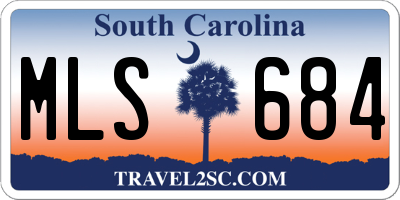SC license plate MLS684