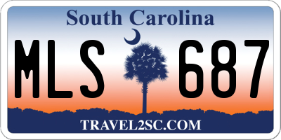 SC license plate MLS687