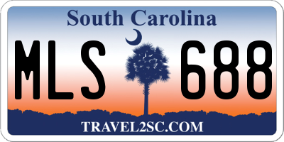 SC license plate MLS688