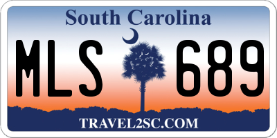 SC license plate MLS689