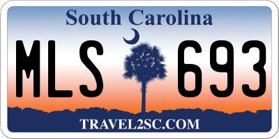 SC license plate MLS693