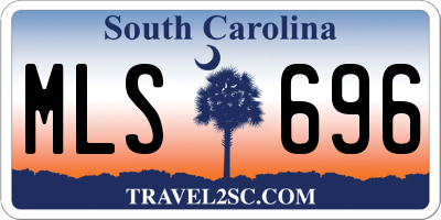 SC license plate MLS696