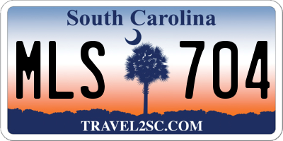 SC license plate MLS704
