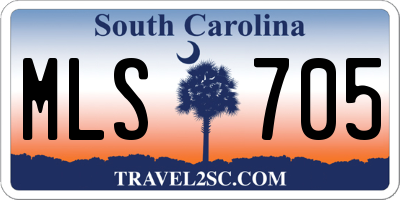 SC license plate MLS705