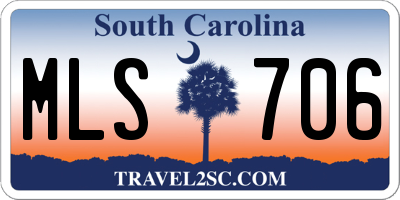 SC license plate MLS706