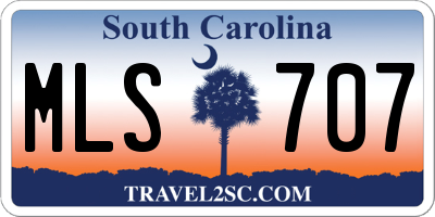 SC license plate MLS707