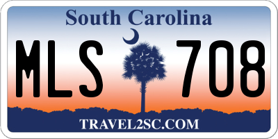 SC license plate MLS708