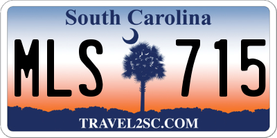 SC license plate MLS715