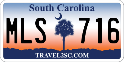 SC license plate MLS716