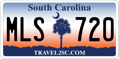 SC license plate MLS720