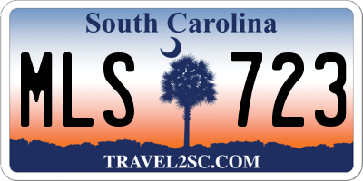 SC license plate MLS723