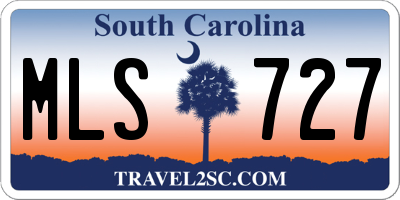 SC license plate MLS727