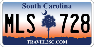 SC license plate MLS728