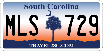 SC license plate MLS729