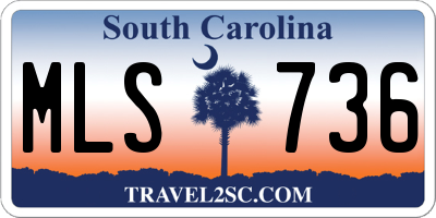 SC license plate MLS736