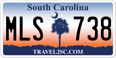 SC license plate MLS738