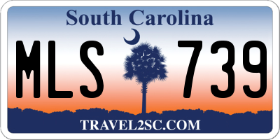 SC license plate MLS739