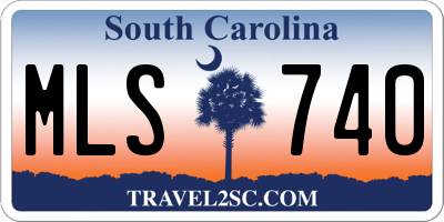 SC license plate MLS740