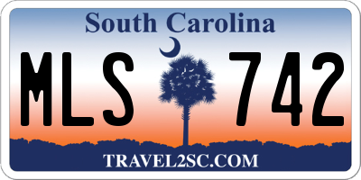 SC license plate MLS742