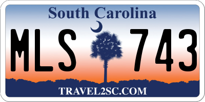 SC license plate MLS743