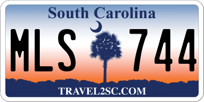 SC license plate MLS744
