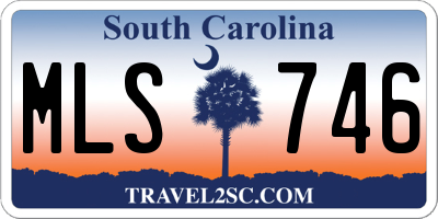 SC license plate MLS746
