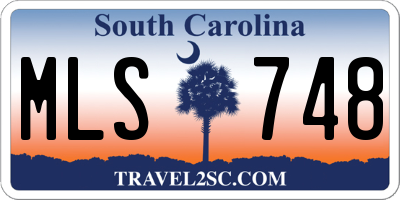 SC license plate MLS748