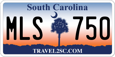 SC license plate MLS750