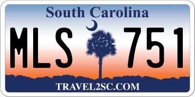 SC license plate MLS751