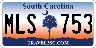 SC license plate MLS753
